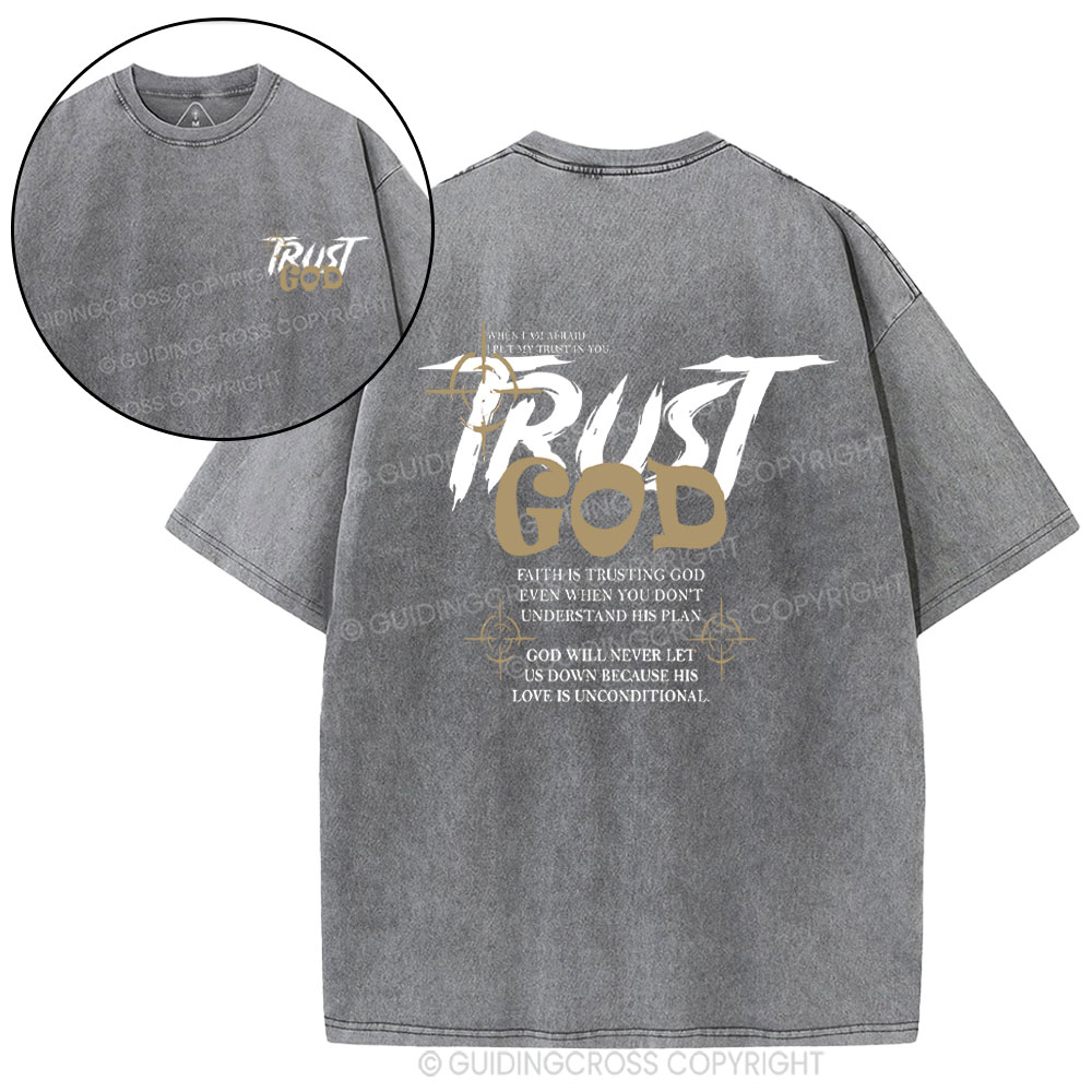 Trust God Christian Washed T-Shirt