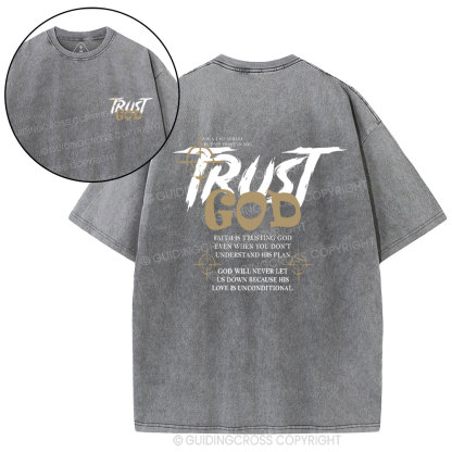Trust God Christian Washed T-Shirt