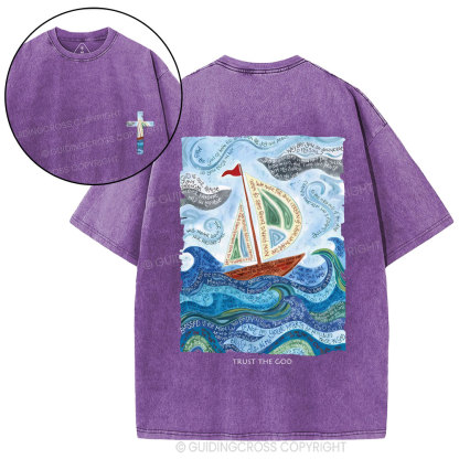 Trust God Christian Washed T-Shirt