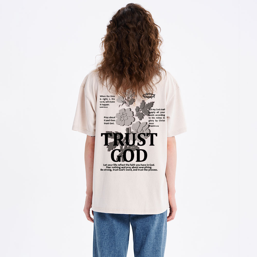 Trust God Christian Washed T-Shirt