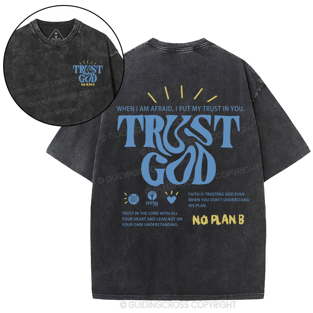 Trust God Christian Washed T-Shirt