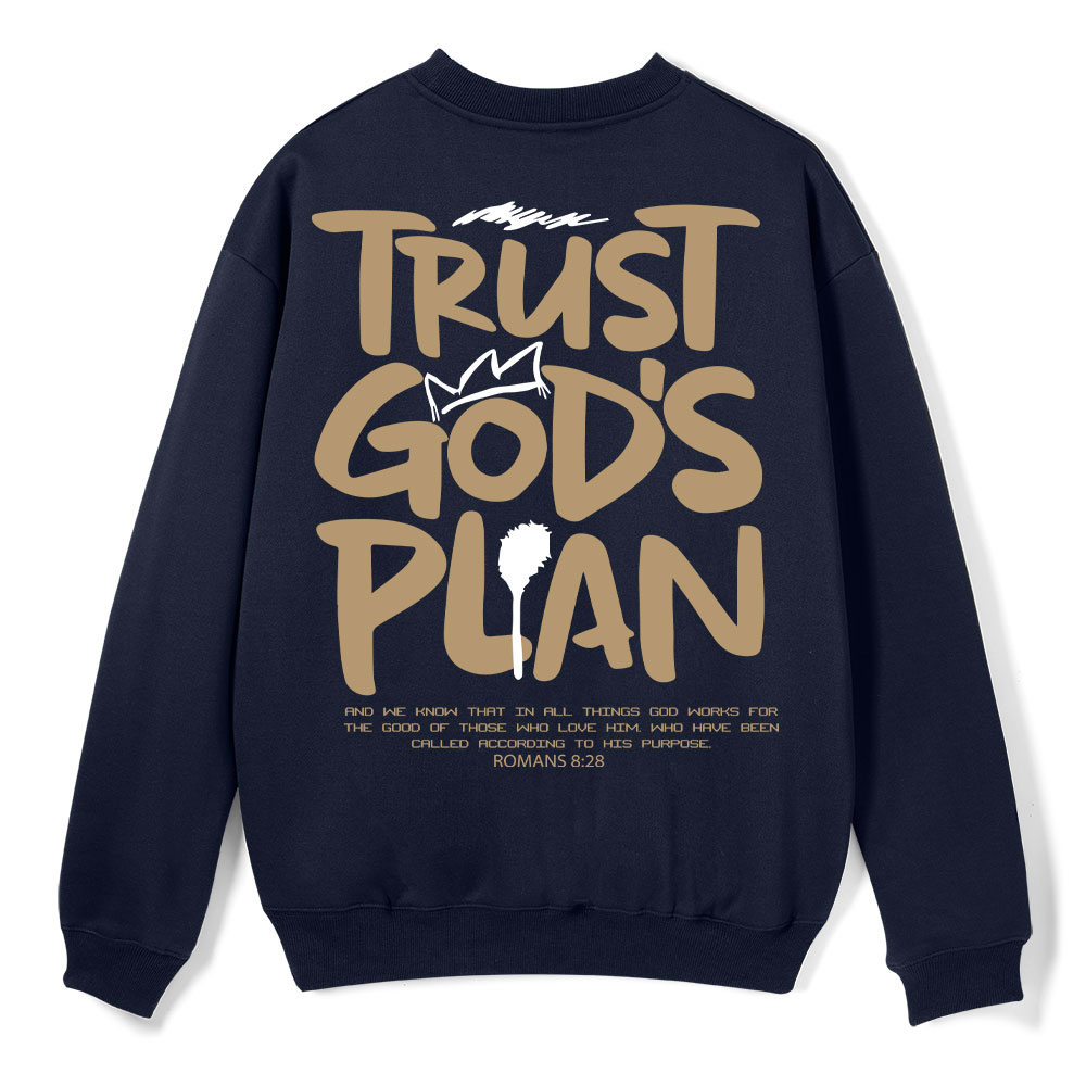 Trust God's Plan Christian Fleece Sweatshirt Sale - GuidingCross