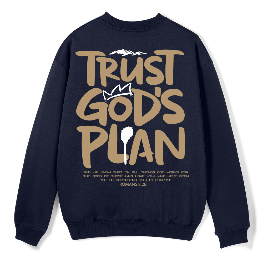 Trust God's Plan Christian Fleece Sweatshirt Sale - GuidingCross