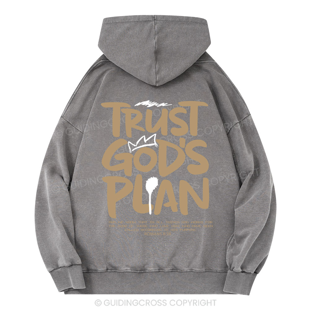 Trust God's Plan Christian Washed Hoodie