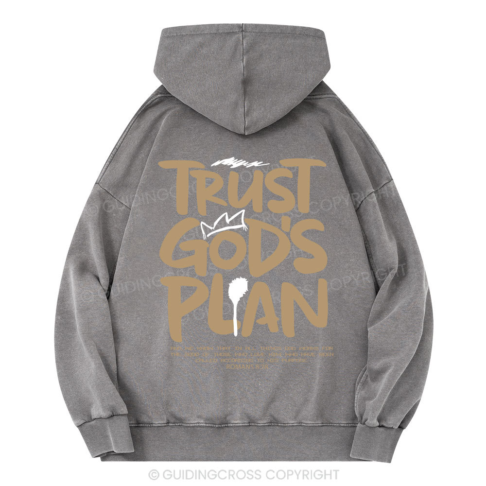 Trust God's Plan Christian Washed Hoodie