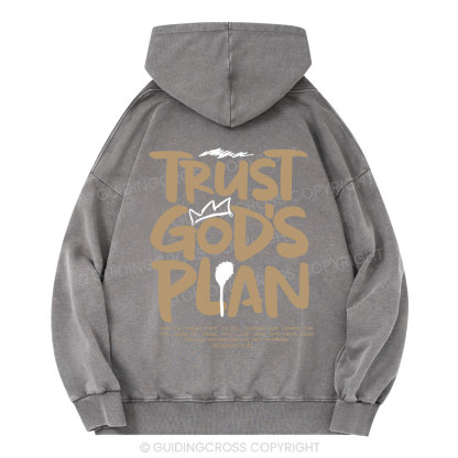 Trust God's Plan Christian Washed Hoodie