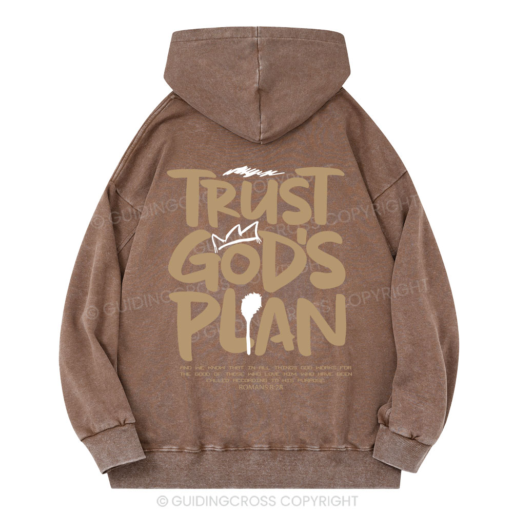 Trust God's Plan Christian Washed Hoodie