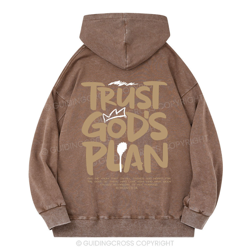 Trust God's Plan Christian Washed Hoodie