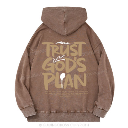 Trust God's Plan Christian Washed Hoodie