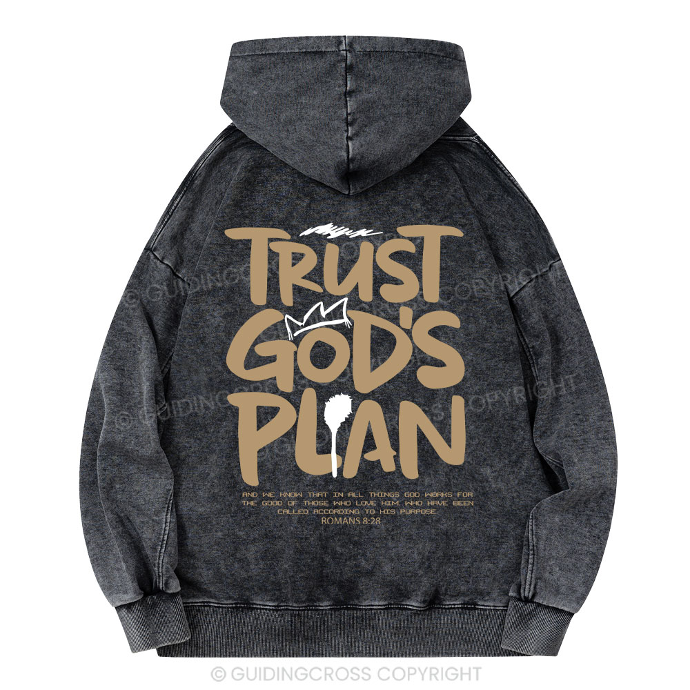 Trust God's Plan Christian Washed Hoodie