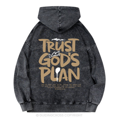 Trust God's Plan Christian Washed Hoodie