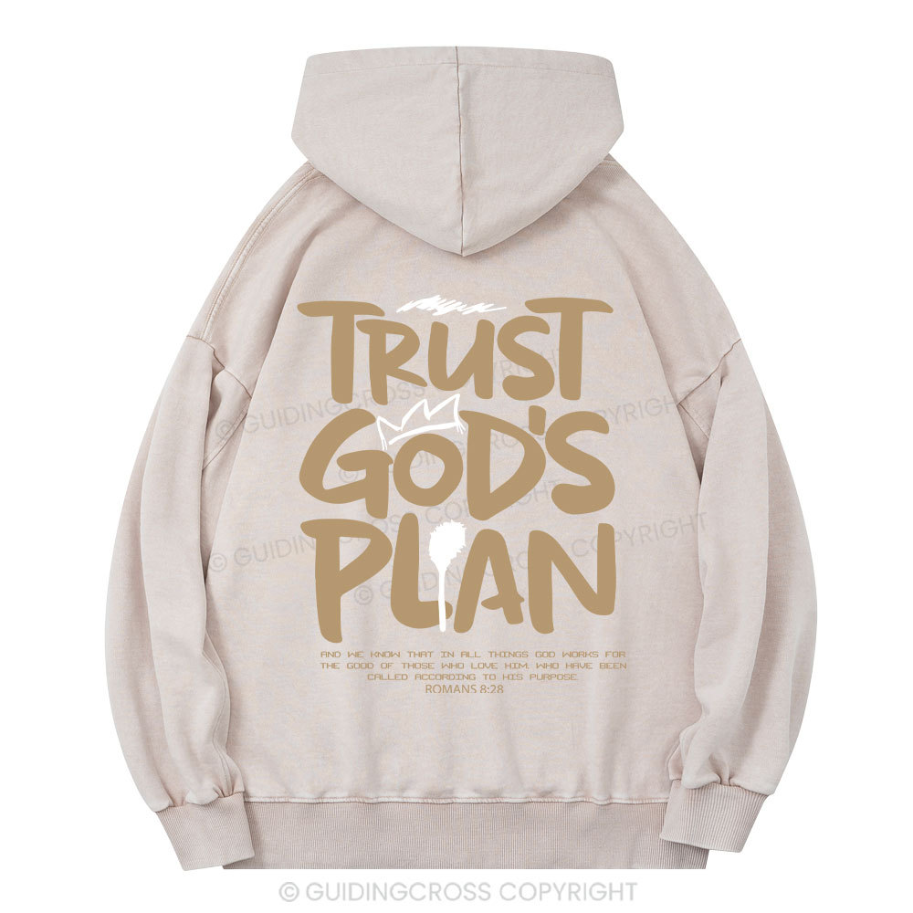 Trust God's Plan Christian Washed Hoodie