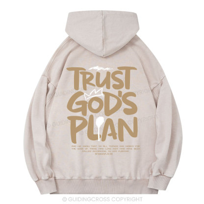 Trust God's Plan Christian Washed Hoodie