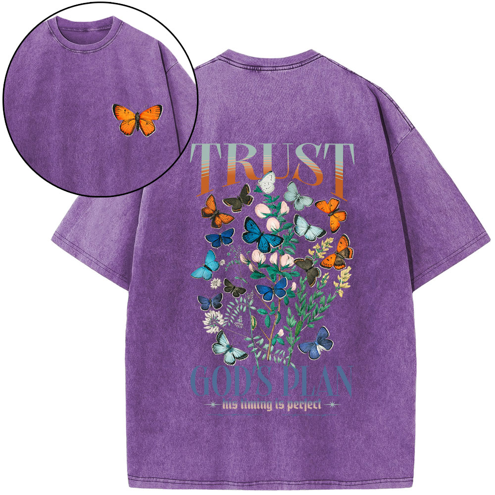 Trust God's Plan Christian Washed T-Shirt