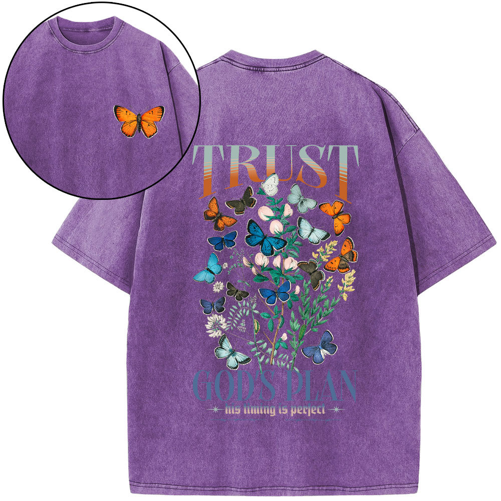 Trust God's Plan Christian Washed T-Shirt