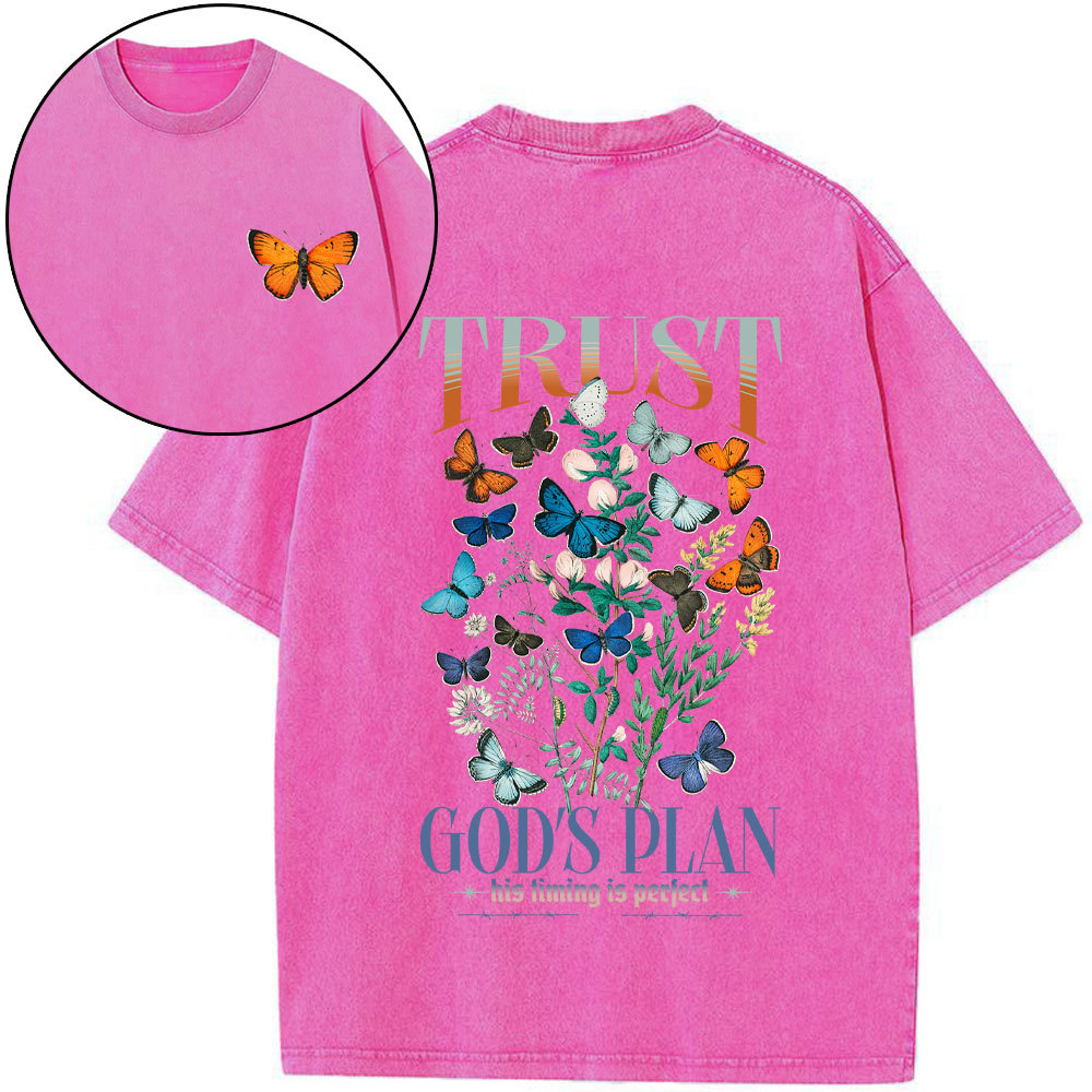 Trust God's Plan Christian Washed T-Shirt