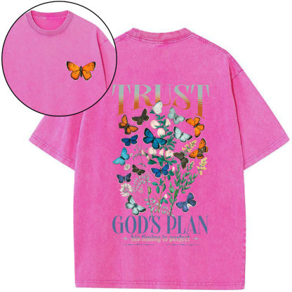 Trust God's Plan Christian Washed T-Shirt