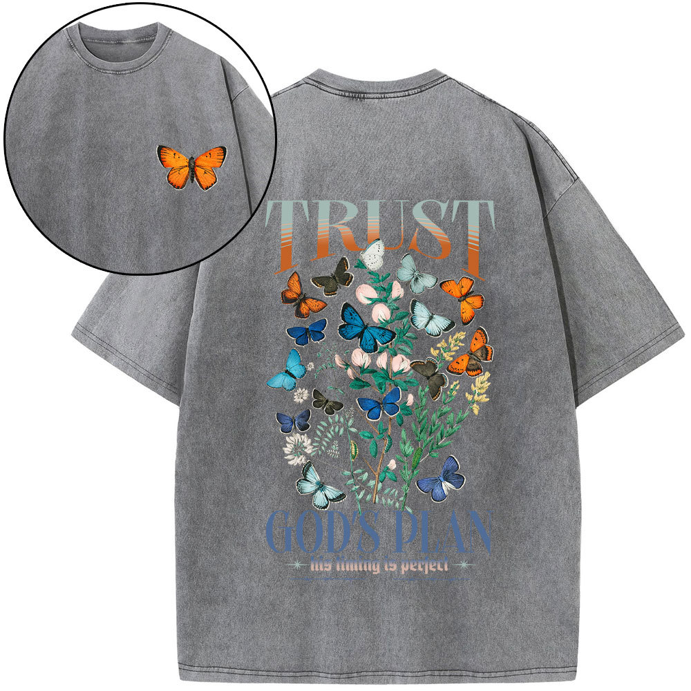 Trust God's Plan Christian Washed T-Shirt