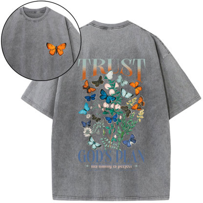 Trust God's Plan Christian Washed T-Shirt