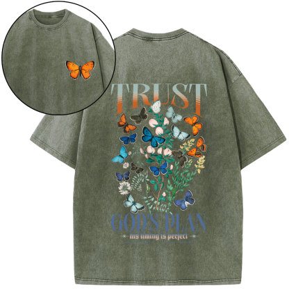 Trust God's Plan Christian Washed T-Shirt