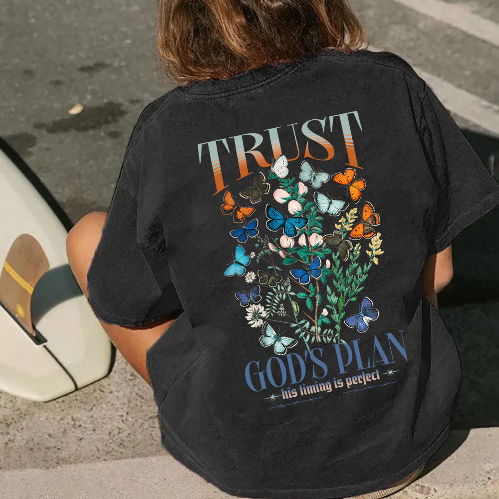 Trust God's Plan Christian Washed T-Shirt
