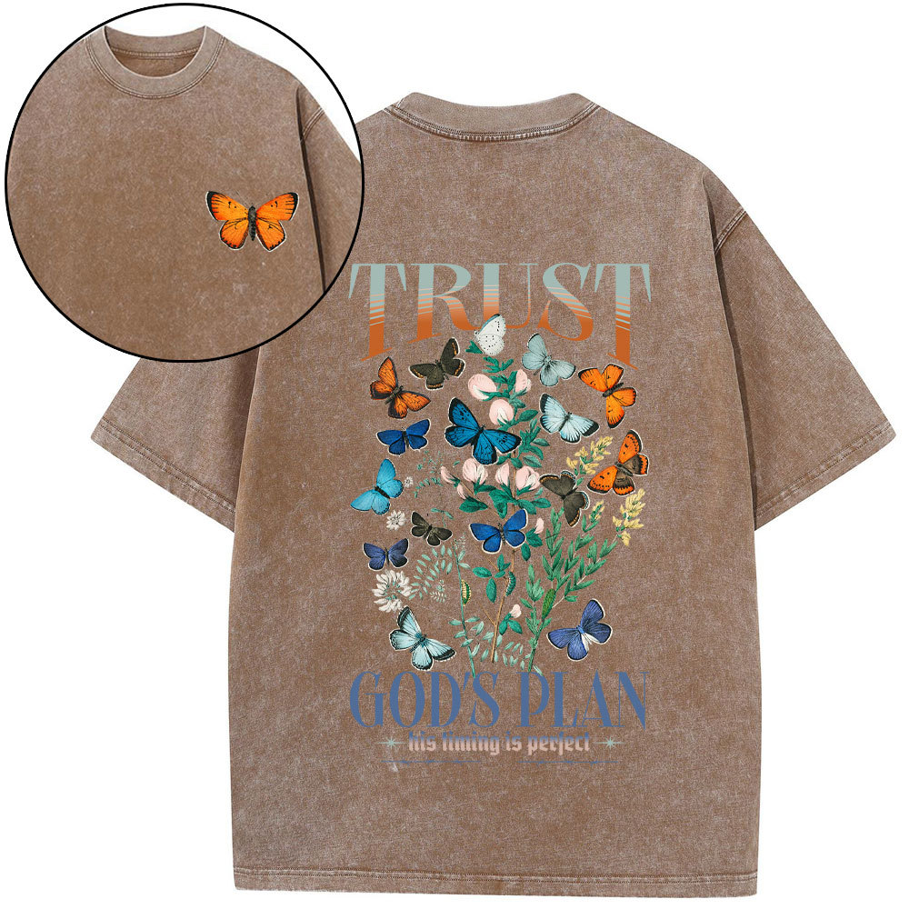 Trust God's Plan Christian Washed T-Shirt