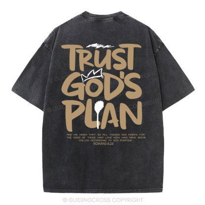 Trust God's Plan Christian Washed T-Shirt