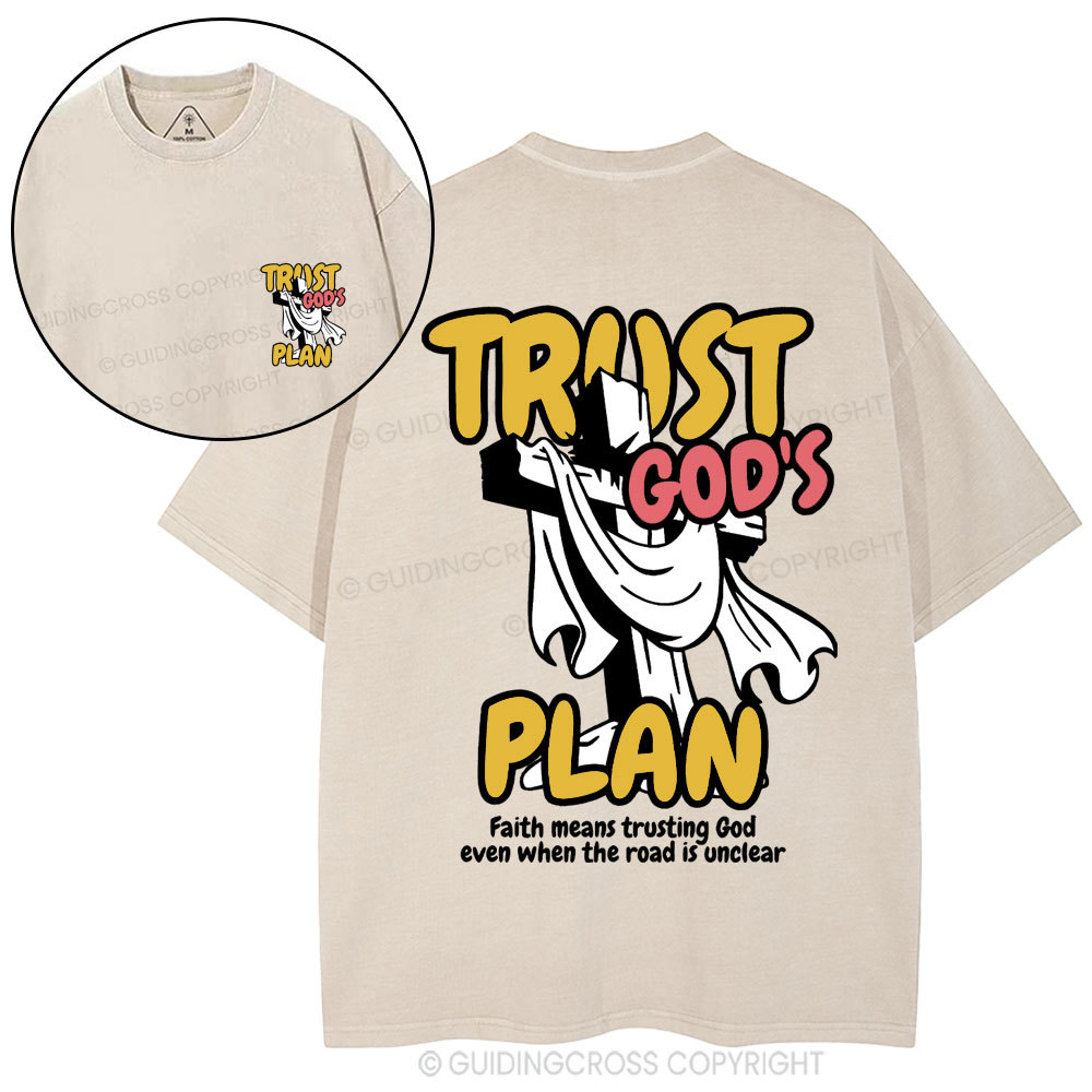 Trust God's Plan Christian Washed T-Shirt