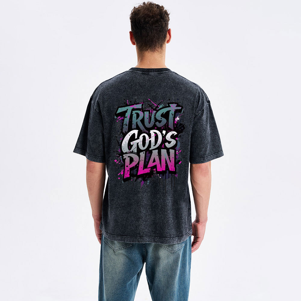 Trust God's Plan Christian Washed T-Shirt