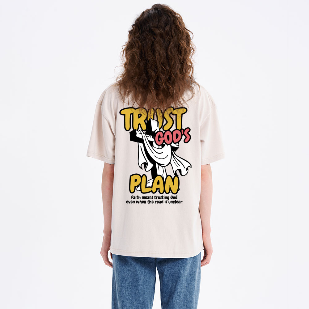 Trust God's Plan Christian Washed T-Shirt