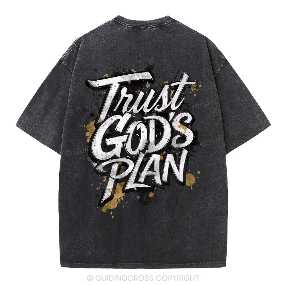 Trust God's Plan Christian Washed T-Shirt