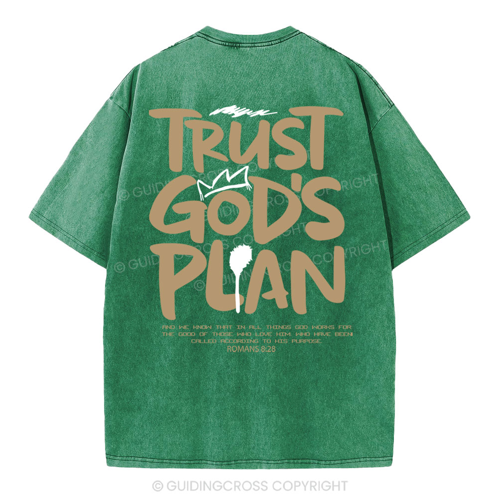 Trust God's Plan Christian Washed T-Shirt