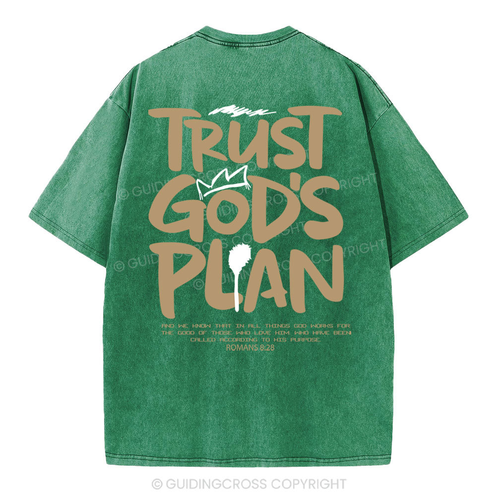 Trust God's Plan Christian Washed T-Shirt