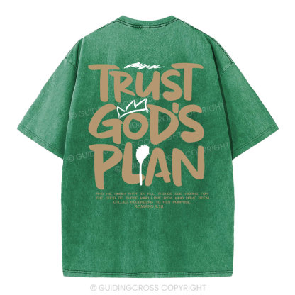 Trust God's Plan Christian Washed T-Shirt