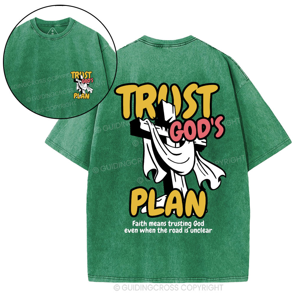 Trust God's Plan Christian Washed T-Shirt