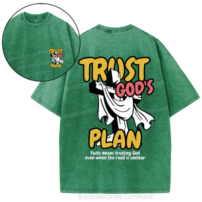 Trust God's Plan Christian Washed T-Shirt
