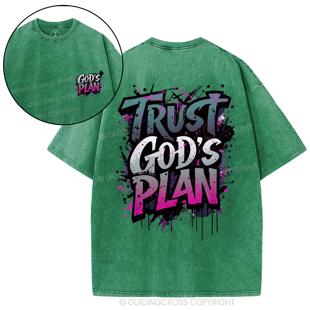 Trust God's Plan Christian Washed T-Shirt