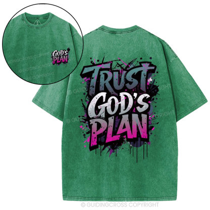 Trust God's Plan Christian Washed T-Shirt
