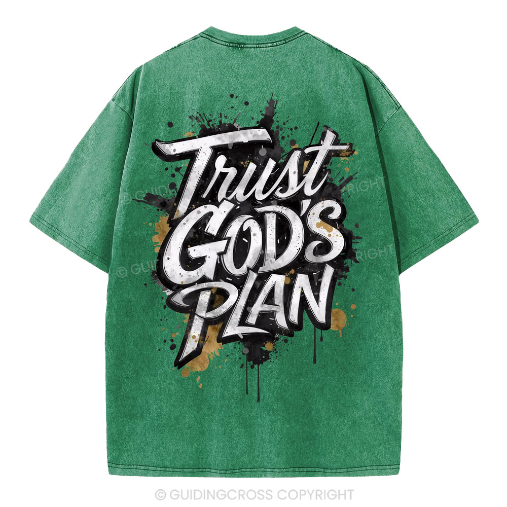 Trust God's Plan Christian Washed T-Shirt