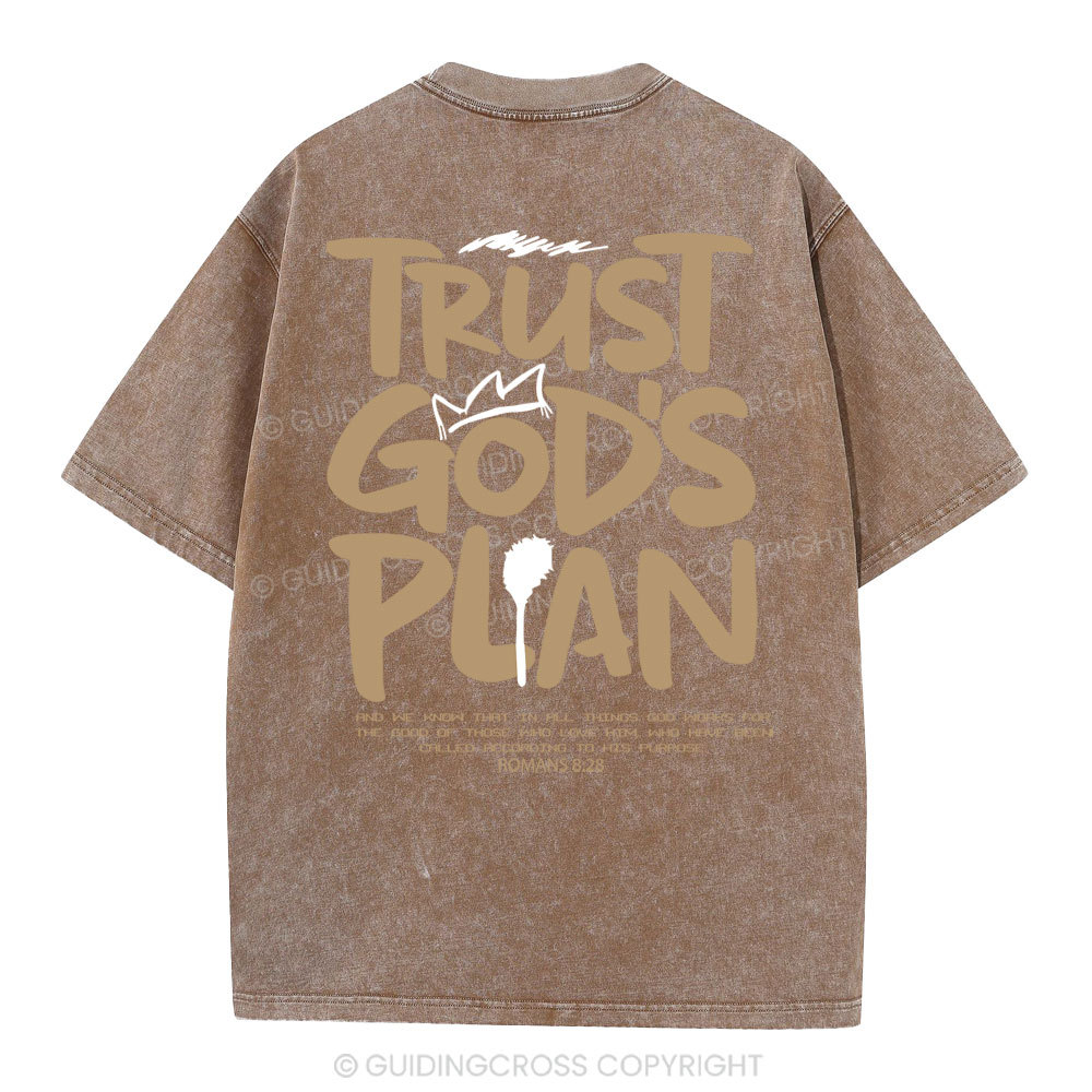 Trust God's Plan Christian Washed T-Shirt