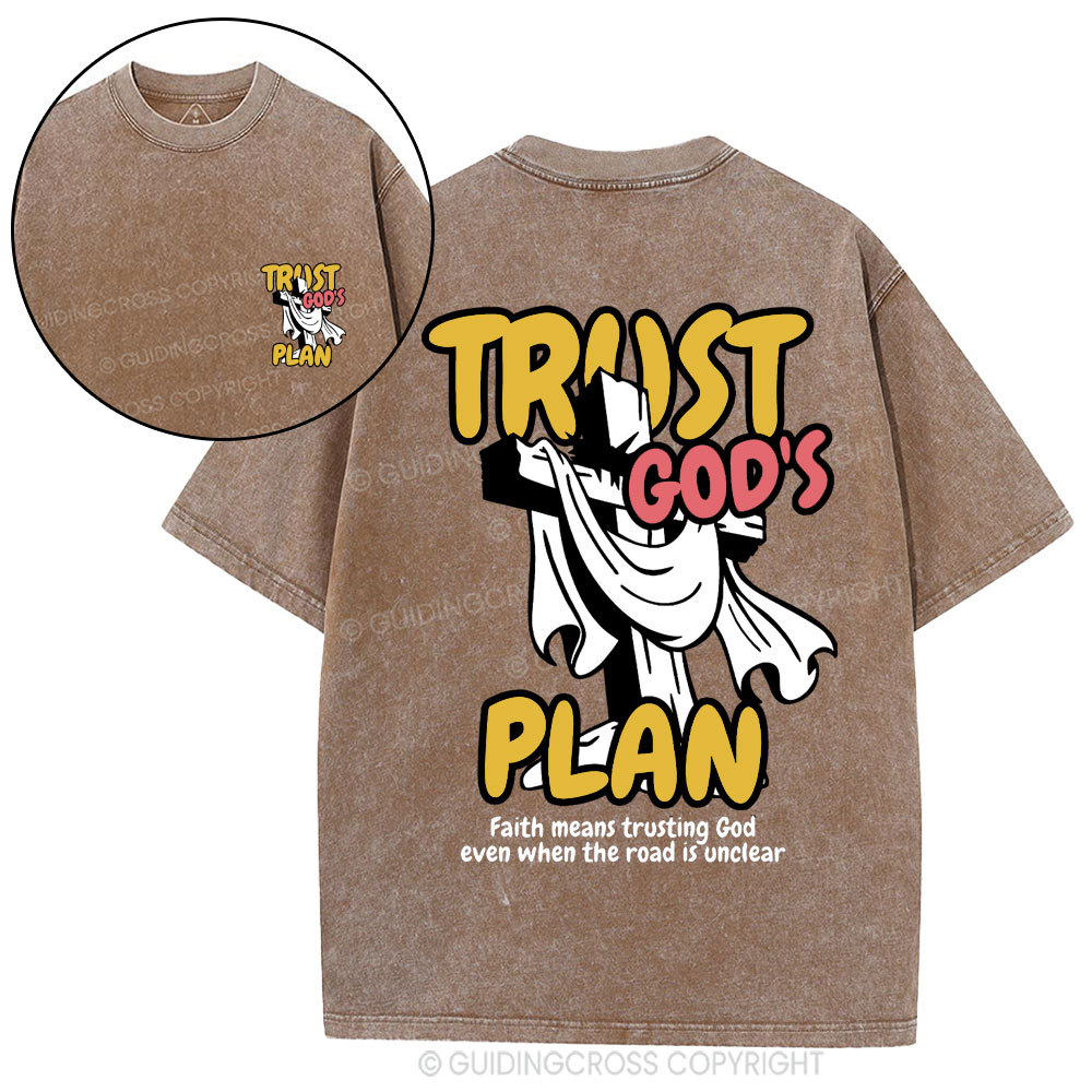 Trust God's Plan Christian Washed T-Shirt