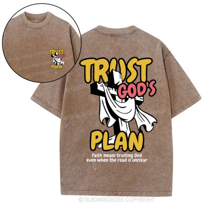 Trust God's Plan Christian Washed T-Shirt