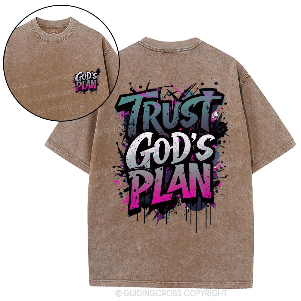 Trust God's Plan Christian Washed T-Shirt