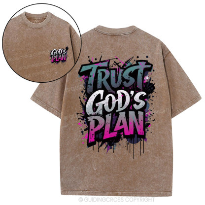 Trust God's Plan Christian Washed T-Shirt