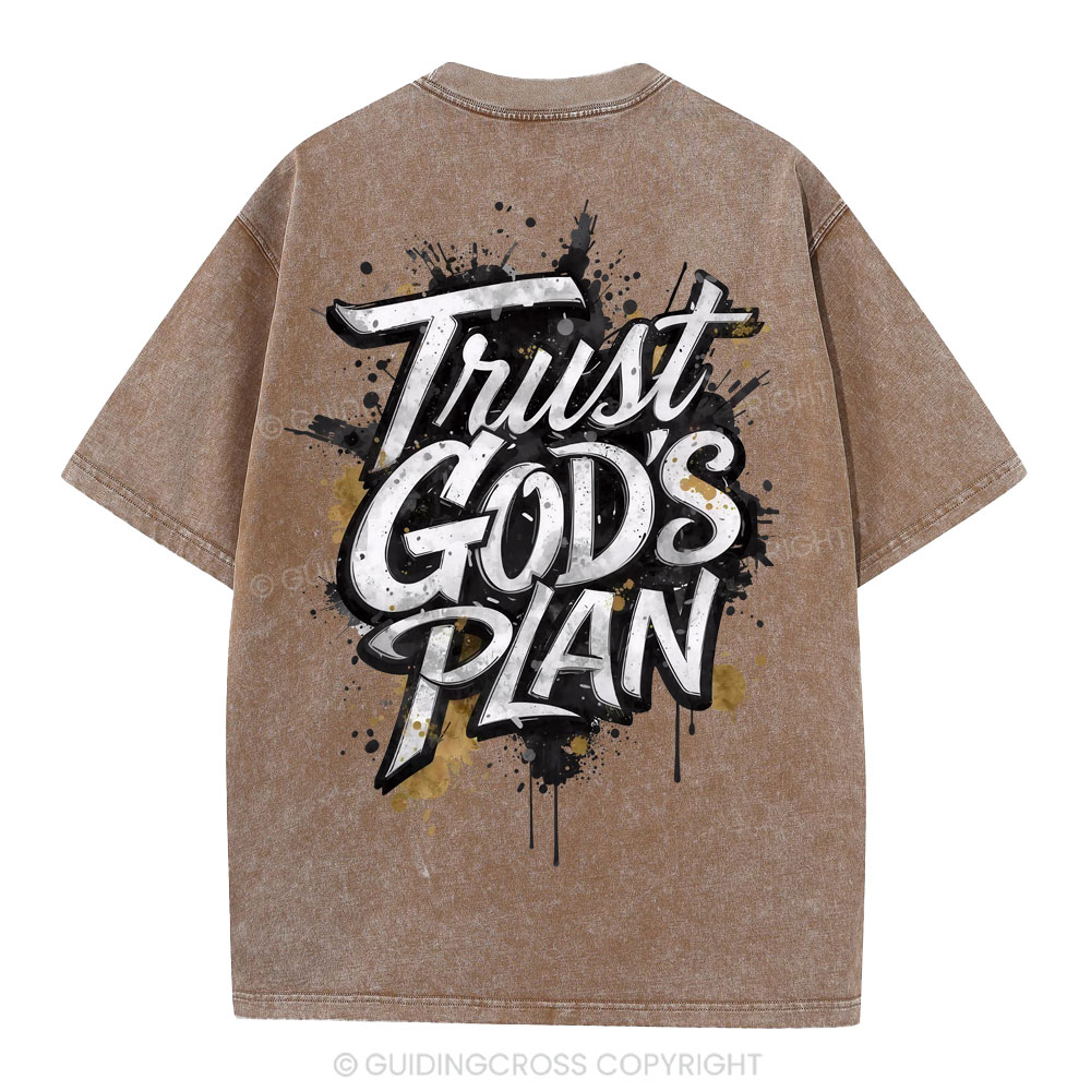 Trust God's Plan Christian Washed T-Shirt