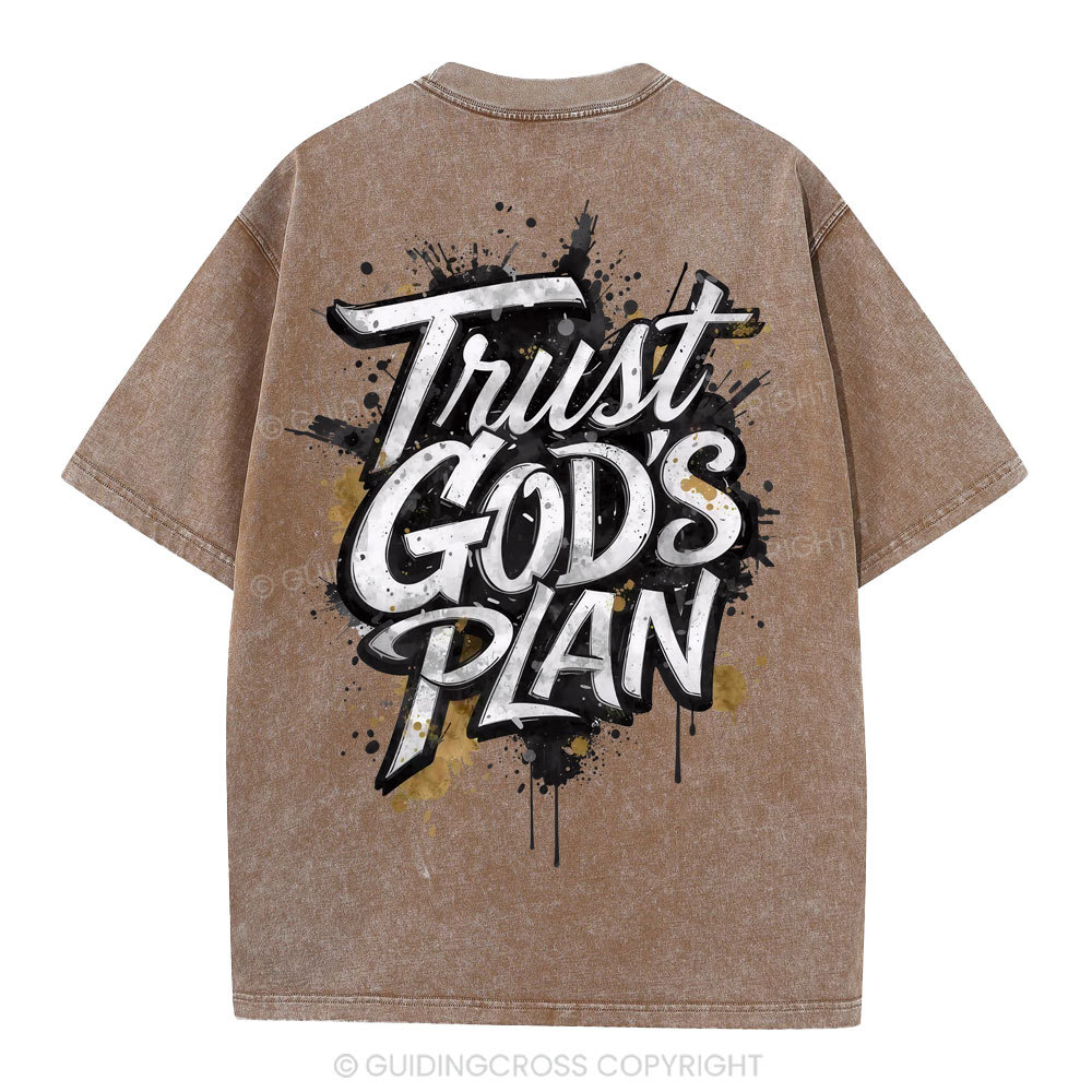 Trust God's Plan Christian Washed T-Shirt