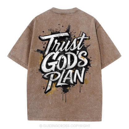 Trust God's Plan Christian Washed T-Shirt