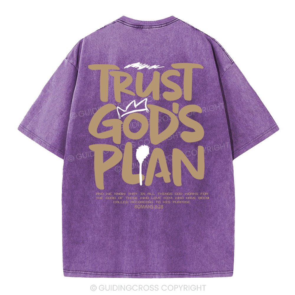Trust God's Plan Christian Washed T-Shirt