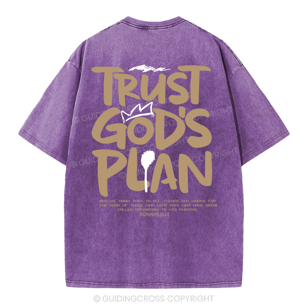 Trust God's Plan Christian Washed T-Shirt