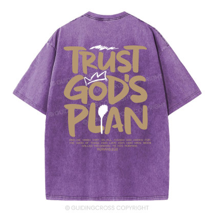Trust God's Plan Christian Washed T-Shirt